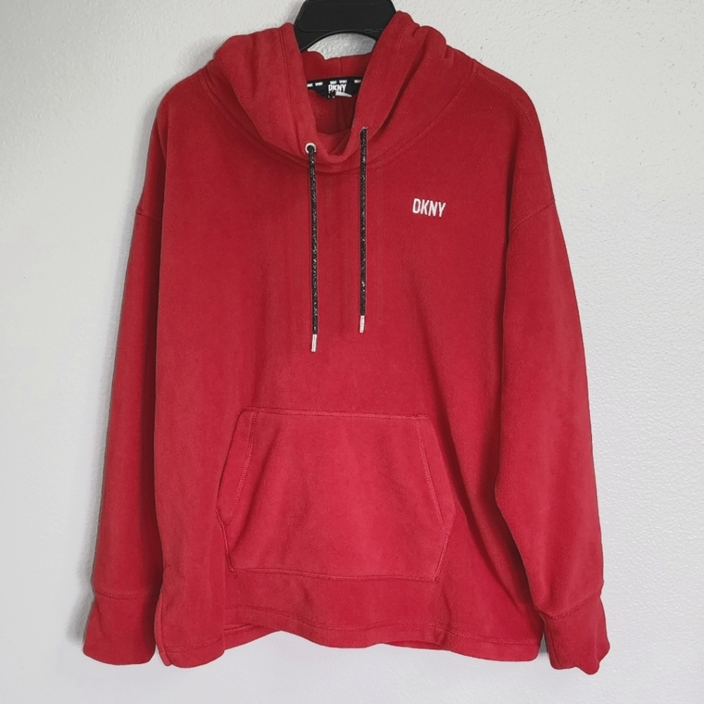DKNY Women's Metallic Logo Hoodie /Size L